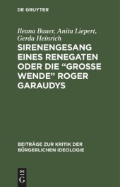 book Sirenengesang eines Renegaten oder Die „große Wende“ Roger Garaudys