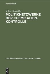 book Politiknetzwerke der Chemikalienkontrolle: Eine Analyse einer transnationalen Politikentwicklung