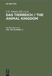 book Das Tierreich / The Animal Kingdom. Lieferung 71b Acarina, 3: Trombidiidae