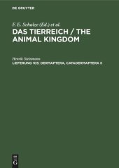 book Das Tierreich / The Animal Kingdom: Lieferung 105 Dermaptera, Catadermaptera II