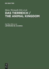 book Das Tierreich / The Animal Kingdom. Lieferung 56 Acarina: Bdellidae, Nicoletiellidae, Cryptognathidae