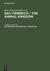 book Das Tierreich / The Animal Kingdom: Lieferung 66 Arthropoda: Tardigrada