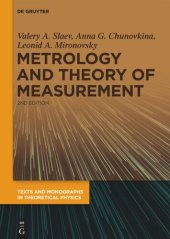 book Metrology and Theory of Measurement