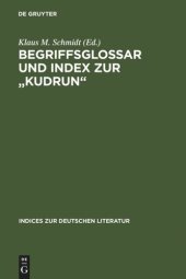 book Begriffsglossar und Index zur "Kudrun"