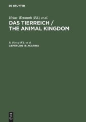 book Das Tierreich / The Animal Kingdom. Lieferung 13 Acarina: Hydrachnidae und Halacaridae