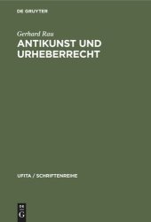 book Antikunst und Urheberrecht: Überlegungen zum urheberrechtlichen Werkbegriff