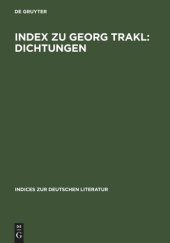 book Index zu Georg Trakl: Dichtungen