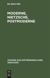 book Moderne, Nietzsche, Postmoderne