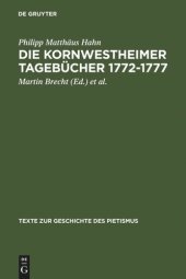 book Die Kornwestheimer Tagebücher 1772-1777