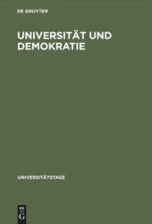 book Universität und Demokratie