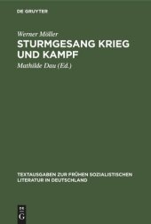 book Sturmgesang Krieg und Kampf