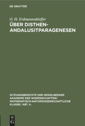 book Über Disthen-Andalusitparagenesen