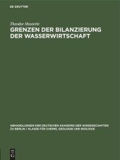 book Grenzen der Bilanzierung der Wasserwirtschaft