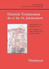 book Dietrich-Testimonien des 6. bis 16. Jahrhunderts