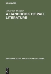 book A Handbook of Pali Literature