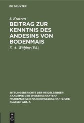 book Beitrag zur Kenntnis des Andesins von Bodenmais