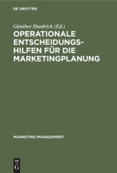 book Operationale Entscheidungshilfen für die Marketingplanung