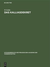 book Das Kalliasdekret