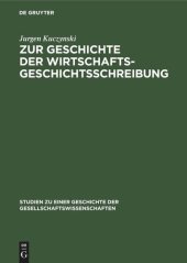 book Zur Geschichte der Wirtschaftsgeschichtsschreibung