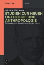 book Studien zur Neuen Ontologie und Anthropologie