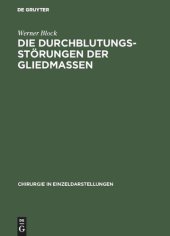 book Die Durchblutungsstörungen der Gliedmassen