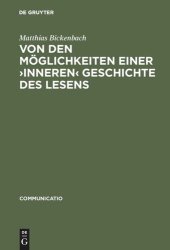 book Von den Möglichkeiten einer ›inneren‹ Geschichte des Lesens