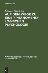 book Auf dem Wege zu einer Phänomenologischen Psychologie: Die Psychologie von William James