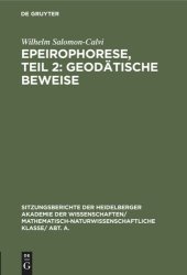 book Epeirophorese, Teil 2: Geodätische Beweise