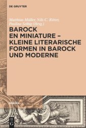 book Barock en miniature – Kleine literarische Formen in Barock und Moderne