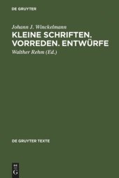 book Kleine Schriften • Vorreden • Entwürfe