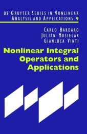 book Nonlinear Integral Operators and Applications