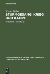 book Sturmgesang, Krieg und Kampf: Gedichte