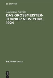 book Das Grossmeister-Turnier New York 1924