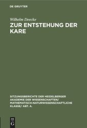 book Zur Entstehung der Kare