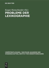 book Probleme der Lexikographie