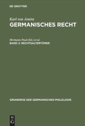 book Germanisches Recht: Band 2. Rechtsaltertümer