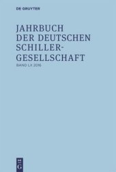 book Jahrbuch der Deutschen Schillergesellschaft: Band 60 2016