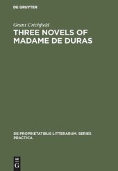 book Three novels of Madame de Duras: Ourika, Edouard, Olivier