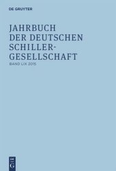 book Jahrbuch der Deutschen Schillergesellschaft: Band 59 2015