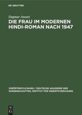 book Die Frau im Modernen Hindi-Roman nach 1947