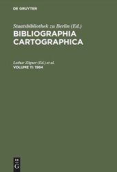 book Bibliographia Cartographica: Vol. 11 1984