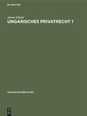 book Ungarisches Privatrecht 1