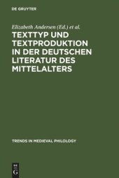 book Texttyp und Textproduktion in der deutschen Literatur des Mittelalters