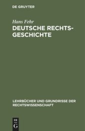 book Deutsche Rechtsgeschichte