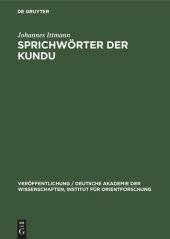 book Sprichwörter der Kundu: (Kamerun)