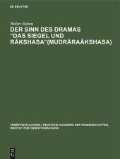 book Der Sinn des Dramas „Das Siegel und Rākshasa“(Mudrāraākshasa)