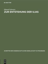 book Zur Entstehung der Ilias