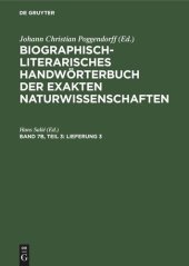 book Biographisch-Literarisches Handwörterbuch der exakten Naturwissenschaften: Band 7b, Teil 3 Lieferung 3