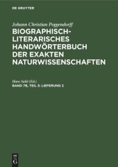 book Biographisch-Literarisches Handwörterbuch der exakten Naturwissenschaften: Band 7b, Teil 3 Lieferung 2