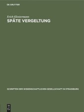 book Späte Vergeltung: Aus der Geschichte der Theodicee